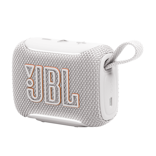 JBL Go 5 - White - Ultra-portable waterproof and drop-proof speaker with JBL legendary sound and ambient edge lighting - Detailshot 1